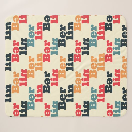Couverture Sherpa Berlin creative pattern. (Devant (Horizontal))