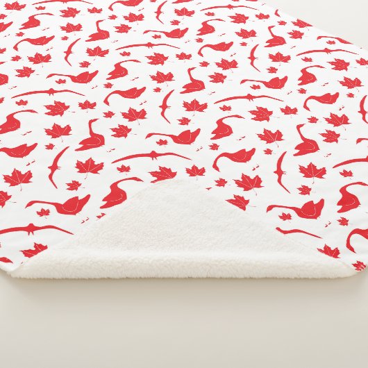 Couverture Sherpa Bernaches du Canada et Feuilles de l'érable - drap (3/4)