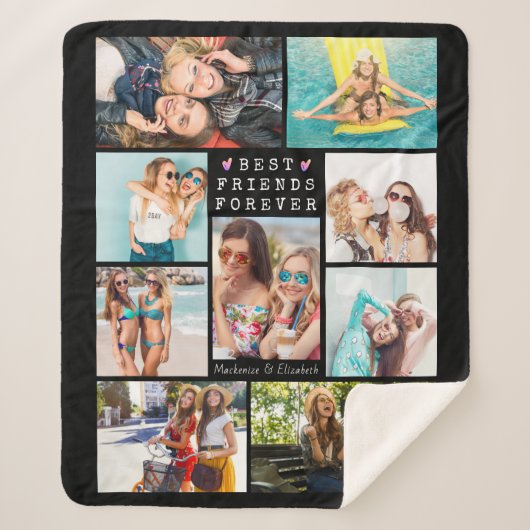 Couverture Sherpa BEST AMIS CONTINUEL FOREVER 9 Photo Personnalisée (Devant)