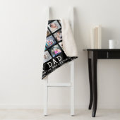 Couverture Sherpa BEST DAD JAMAIS Photo Collage Votre Texte Noir (En situation)