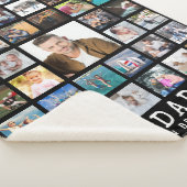 Couverture Sherpa BEST DAD JAMAIS Photo Collage Votre Texte Noir (3/4)