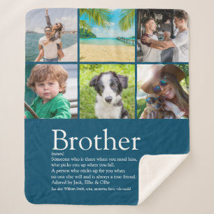 Couverture Sherpa Best Ever Brother 6 Photo Collage
