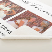 Couverture Sherpa Best Friend Calligraphy 2 Photo Collage Quote Gift (3/4)