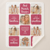 Couverture Sherpa Best Friends Friendship Poem Modern Photo Collage (Devant)