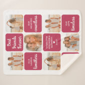 Couverture Sherpa Best Friends Friendship Poem Modern Photo Collage (Devant (Horizontal))