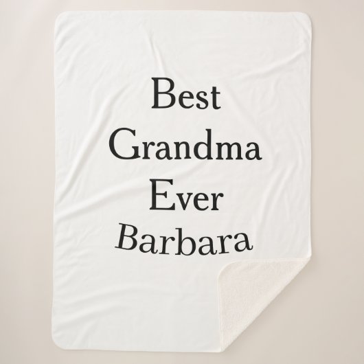 Couverture Sherpa Best Grandma ever name date simple mothers day min (Devant)