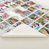 Couverture Sherpa BEST NANA JAMAIS Grandma Photo Collage Gris (3/4)