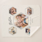 Couverture Sherpa Besties 5 Photo Collage Custom Friendship Keepsake (Devant (Horizontal))