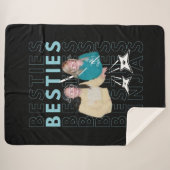 Couverture Sherpa Besties Friendiversaire Sherpa Blanket (Reine) (Devant (Horizontal))
