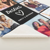 Couverture Sherpa Besties Script Cadeau Pour Les Amis Photo Collage (3/4)