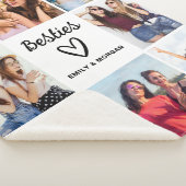 Couverture Sherpa Besties Script Cadeau Pour Les Amis Photo Collage (3/4)