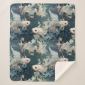 Couverture Sherpa Bêta poisson bleu blanc (Devant)