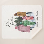 Couverture Sherpa Better Together Winter Famille 4 avec des noms (Devant (Horizontal))