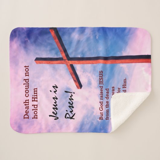Couverture Sherpa Bible chrétienne Verse | JÉSUS EST RENDUE (Devant (Horizontal))