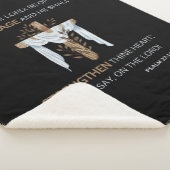 Couverture Sherpa Bible Verse Écriture Psaume 27:14 KJV (3/4)