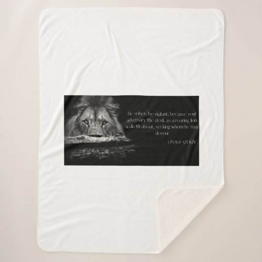 Couverture Sherpa Bible Verset Écriture 1 Pierre 5:8 KJV (Devant)