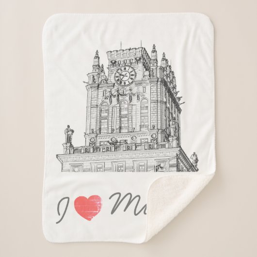 Couverture Sherpa Biélorussie I Love Minsk City Gates Architecture (Devant)