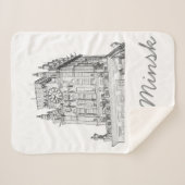 Couverture Sherpa Biélorussie I Love Minsk City Gates Architecture (Devant (Horizontal))