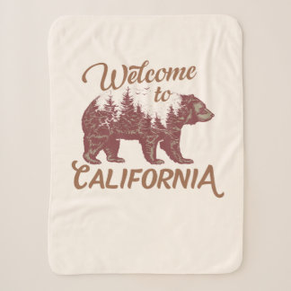 Couverture Sherpa Bienvenue à l'ours de Californie