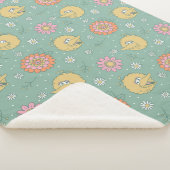 Couverture Sherpa Big Bird | Good Vibes Floral Pattern (3/4)