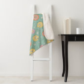 Couverture Sherpa Big Bird | Good Vibes Floral Pattern (En situation)