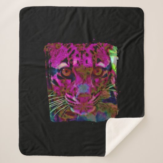 Couverture Sherpa Big Cat Art (Devant)