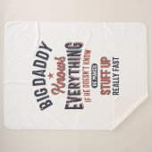 Couverture Sherpa Big Daddy Sait Tout | Père grand-père (Devant (Horizontal))