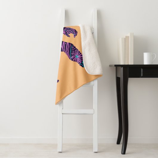 COUVERTURE SHERPA BIGFOOT FLORAL (En situation)