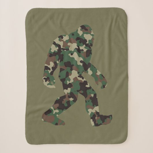 Couverture Sherpa Bigfoot Sasquatch Camo (Devant)