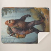 Couverture Sherpa Bigfoot Sasquatch hiking Sherpa Blanket (Devant (Horizontal))