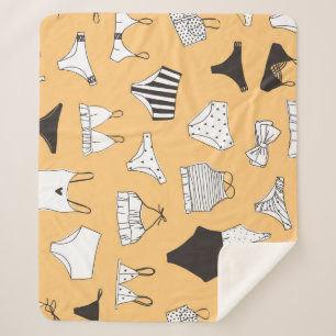 Couverture Sherpa Bikini tropical : Motif d'été à main