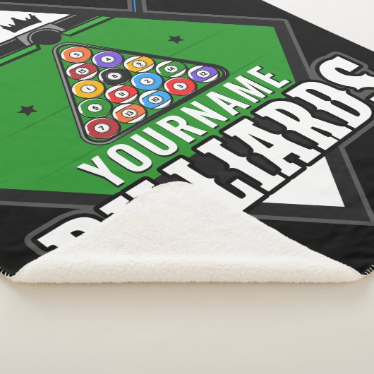 Couverture Sherpa Billard personnalisé NOM Cue Rack Pool Room (3/4)