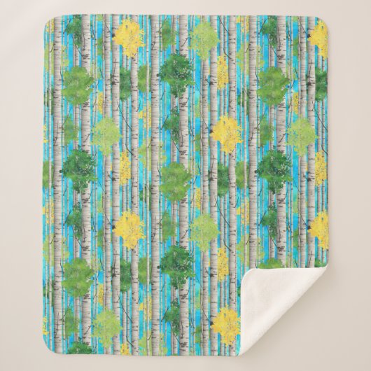 Couverture Sherpa Birch Tree (Devant)