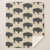 Couverture Sherpa Bison de buffle gris rustique (Devant)