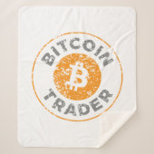 Couverture Sherpa Bitcoin Trader Grunge Texte Cercle Plan Blanc (Devant)