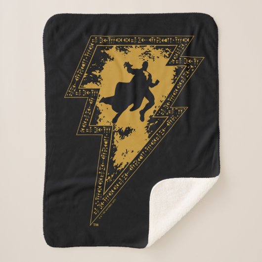 Couverture Sherpa Black Adam Distressed Lightning Bolt Graphic (Devant)