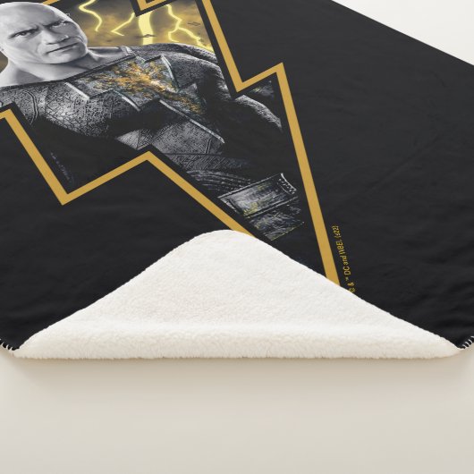 Couverture Sherpa Black Adam Grey et Gold Lightning Graphic (3/4)