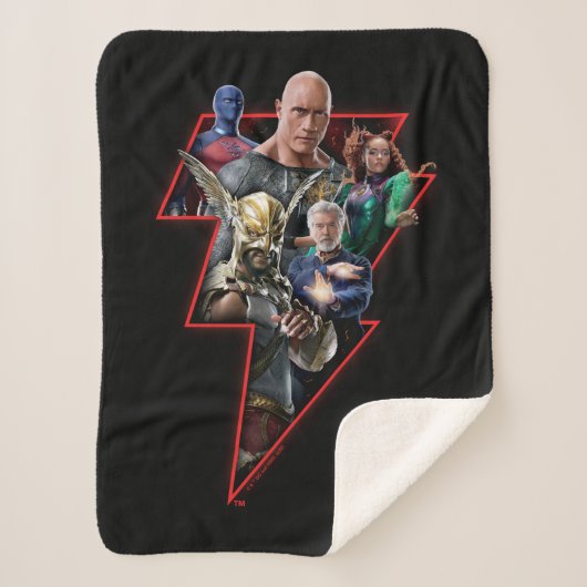 Couverture Sherpa Black Adam Group Lightning Graphic (Devant)