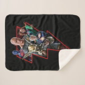 Couverture Sherpa Black Adam Group Lightning Graphic (Devant (Horizontal))