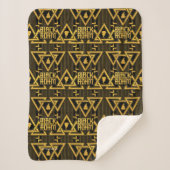 Couverture Sherpa Black Adam Lightning Bolt Triangular Pattern (Devant)
