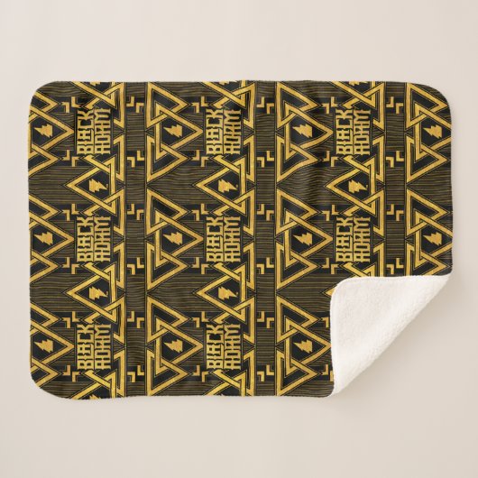 Couverture Sherpa Black Adam Lightning Bolt Triangular Pattern (Devant (Horizontal))