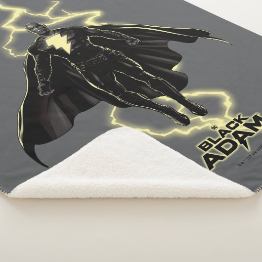 Couverture Sherpa Black Adam Lightning Silhouette Graphic (3/4)