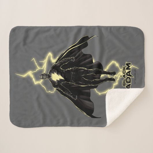 Couverture Sherpa Black Adam Lightning Silhouette Graphic (Devant (Horizontal))