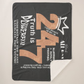 Couverture Sherpa Black All Day 24/7 Slogan Graphic (Devant)