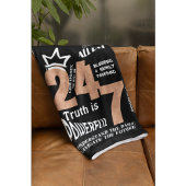 Couverture Sherpa Black All Day 24/7 Slogan Graphic