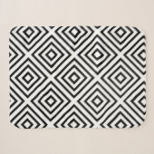 Couverture Sherpa Black and white checked digital wallpaper (Devant (Horizontal))