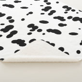 Couverture Sherpa Black and White Dalmatian Spots Dog Fur (3/4)