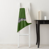 Couverture Sherpa Black Irish Wolfhound Green Heart (En situation)