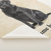 Couverture Sherpa Black Lab Dad Personalized Dog Blanket (3/4)