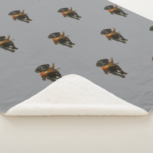 Couverture Sherpa Black Labrador and Pheasant Sherpa Blanket (3/4)